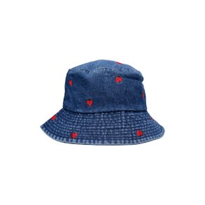 BLACK COLOUR - BCMALOU denim bucket hat - Dk. Blue Denim/Heart