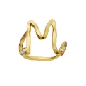 Maanesten - M Alphabet Ring - Forgyldt