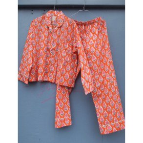 Craft Sisters - Classic Pyjamas Blockprint - mandarin