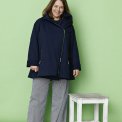 MCVERDI - Mrkebl forrsjakke med asymmetrisk lynls - Mc920a - dark blue