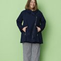 MCVERDI - Mrkebl forrsjakke med asymmetrisk lynls - Mc920a - dark blue