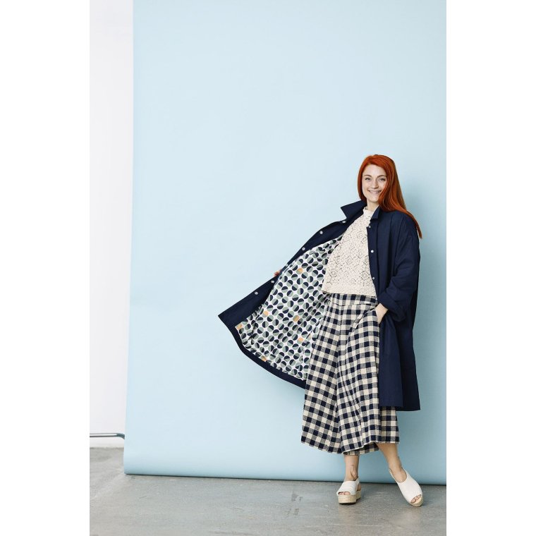 MCVERDI - Mrkebl forrsjakke med asymmetrisk lynls - Mc920a - dark blue