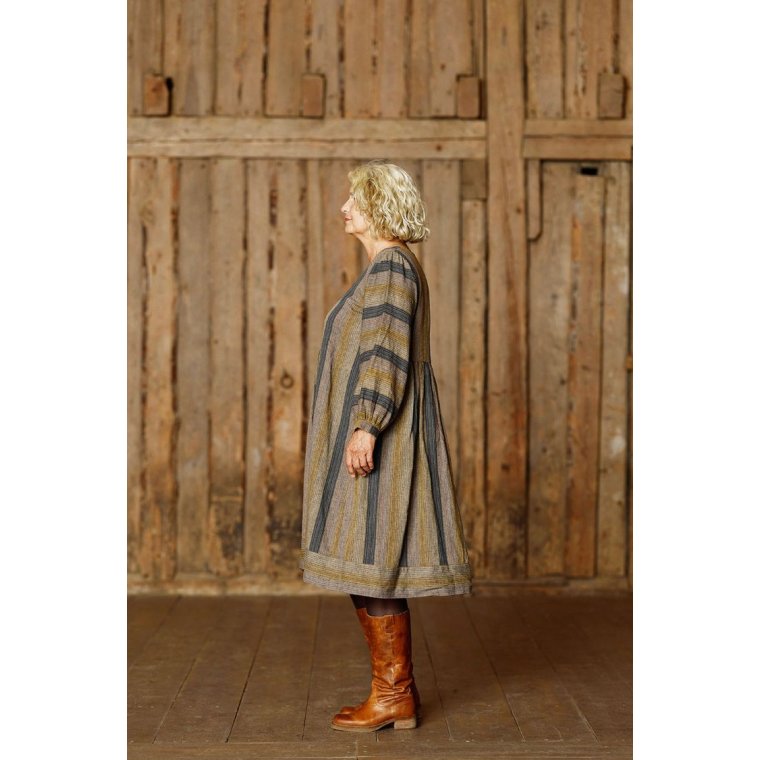 MCVERDI - Stribet kjole i hr/bomuld - Mc984c - blue/golden