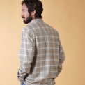 ELSK - FLANNEL MEN'S BD SHIRT - OFF WHITE / BEIGE CHECK