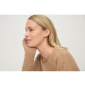 By Basics - 4504 Bubble Wool shirt wide r-neck ls - earth melange