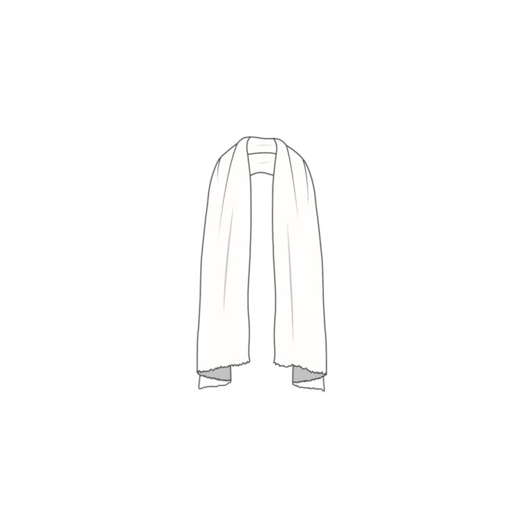 By Basics - 1024 scarf-one layer - dawn grey/caviar