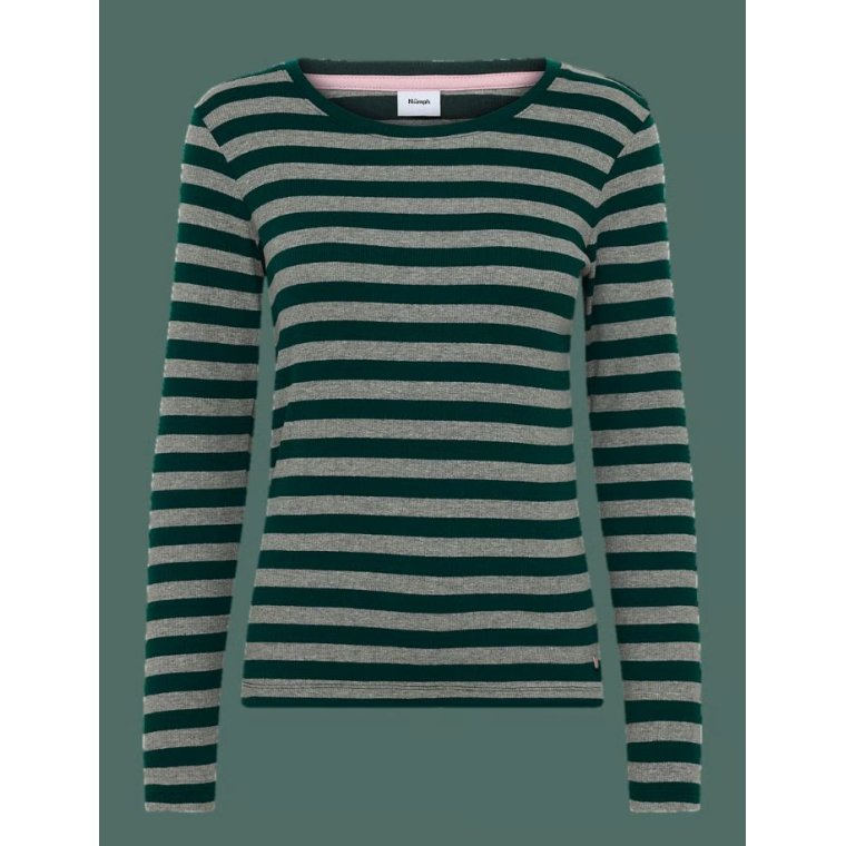 N�MPH - NUMOXIE LS T-SHIRT - Rain Forest
