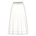 OWN By Basics - 13030 wide skirt long - capers