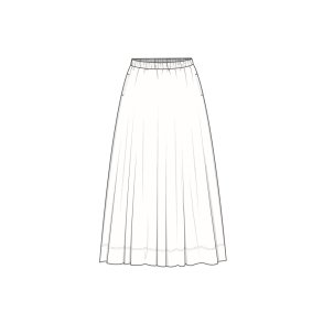 OWN By Basics - 13030 wide skirt long - capers