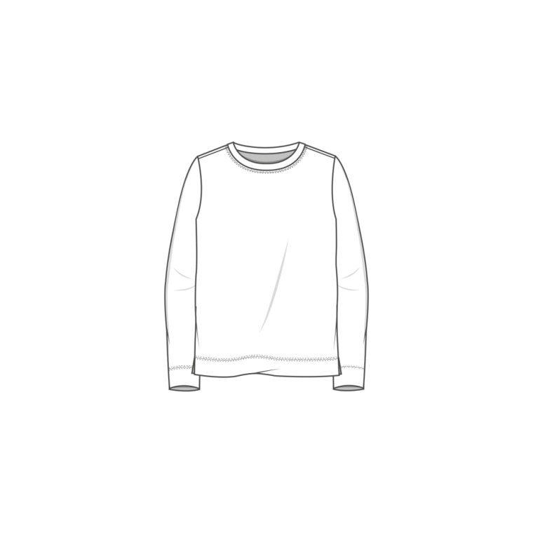 By Basics - 4068 sweather w/small turtleneck l/s - raw white/sky blue melange