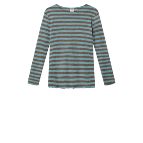 By Basics - 4002 Shirt R-Neck L/S - sea foam green/capers melange