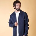 ELSK - HERRINGBONE ZIP MEN'S OVERSHIRT - DARK NAVY
