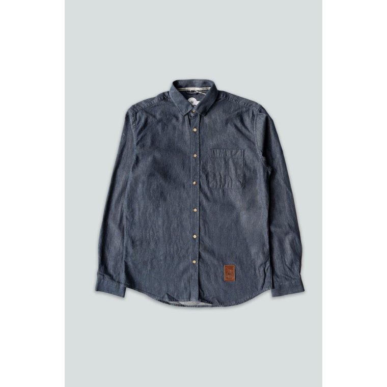 LAKOR - ORGANIC DENIM SHIRT - dark blue