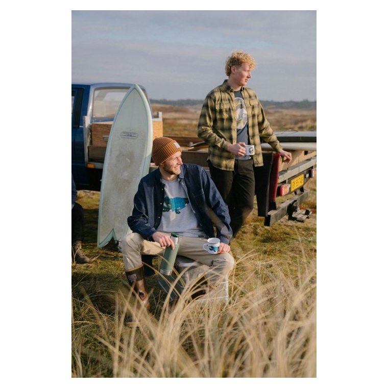 LAKOR - ORGANIC DENIM SHIRT - dark blue