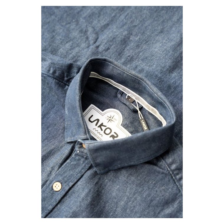 LAKOR - ORGANIC DENIM SHIRT - dark blue