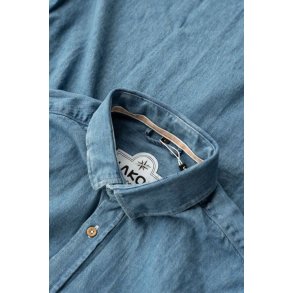 LAKOR - ORGANIC DENIM SHIRT - medium blue