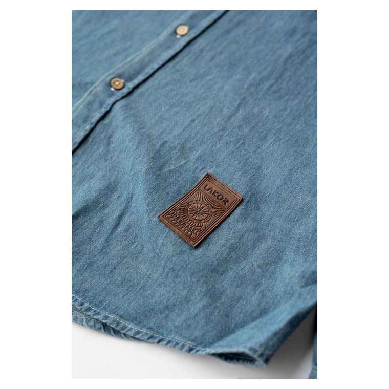 LAKOR - ORGANIC DENIM SHIRT - medium blue