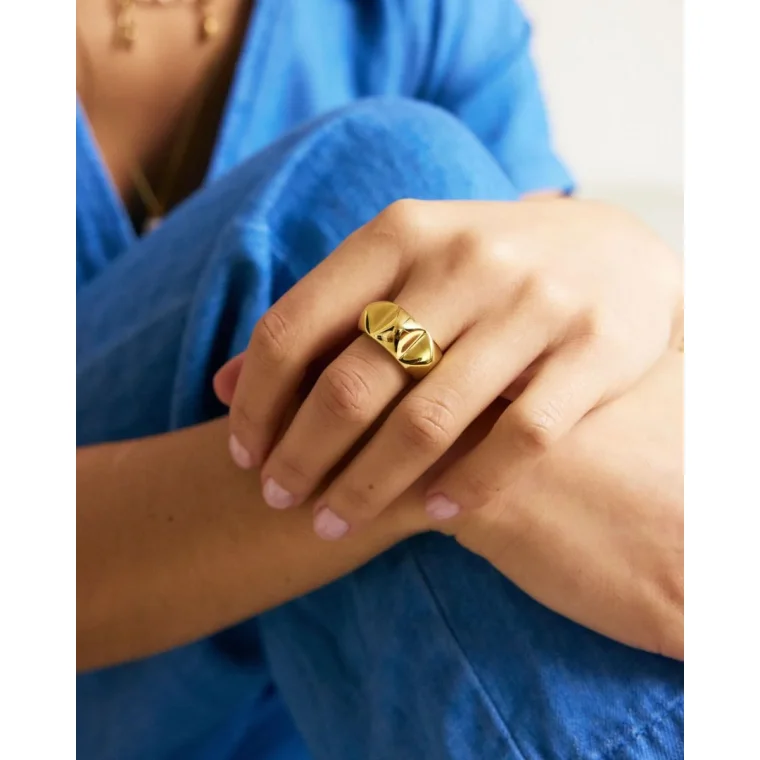 EDBLAD - Peak Rivet Ring Gold