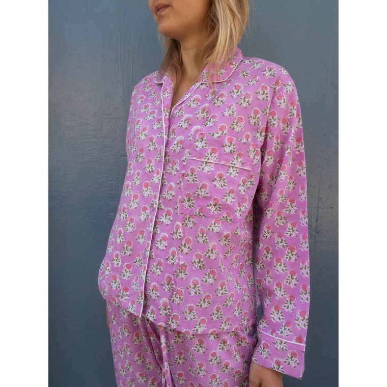 Craft Sisters - Classic Pyjamas Blockprint - Pink Purple