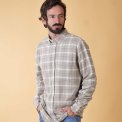 ELSK - FLANNEL MEN'S BD SHIRT - OFF WHITE / BEIGE CHECK