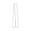 By Basics - 1049 bow scarf raw edged - steel grey mel/asphalt