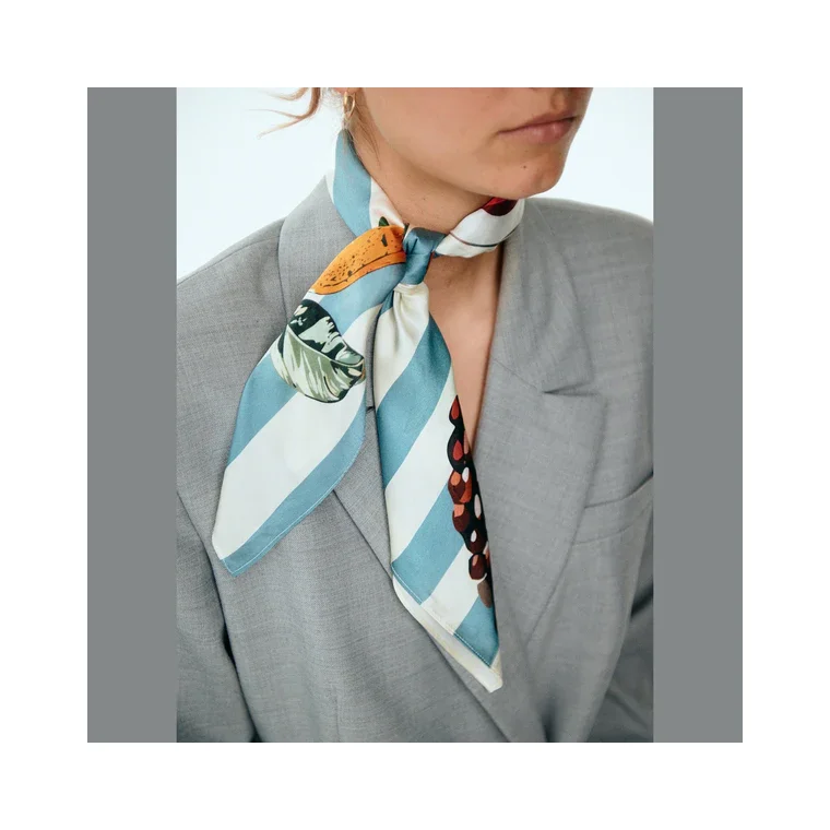 MP DENMARK - Kimberly silk scarf - Cream