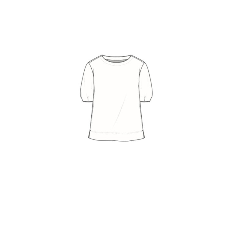 OWN By Basics - 13036 blouse w. sleeve details � s - White