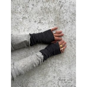 By Basics - 1504 Bubble Wool wrist warmer - Black