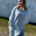 By Basics - 1501 Bubble Wool poncho small - blue mist