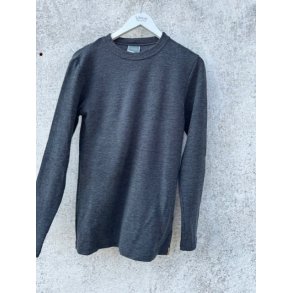 By Basics - 4030 shirt l/s w/collar pannel - Til herrer - anthrasite melange