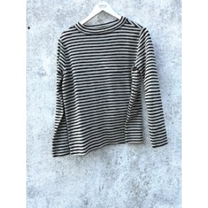 By Basics - 4068 sweather w/small turtleneck l/s - raw white/earth melange