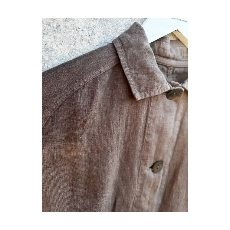 OWN By Basics - 12040 lab coat blouse - bark