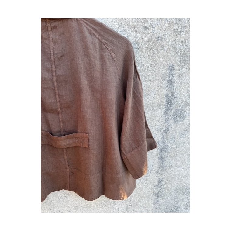 OWN By Basics - 12040 lab coat blouse - bark