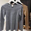 By Basics - 4002 Shirt R-Neck L/S - ight camel mel/black coffee