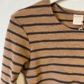 By Basics - 4002 Shirt R-Neck L/S - ight camel mel/black coffee