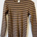 By Basics - 4002 Shirt R-Neck L/S - ight camel mel/black coffee
