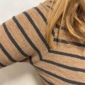 By Basics - 4002 Shirt R-Neck L/S - ight camel mel/black coffee