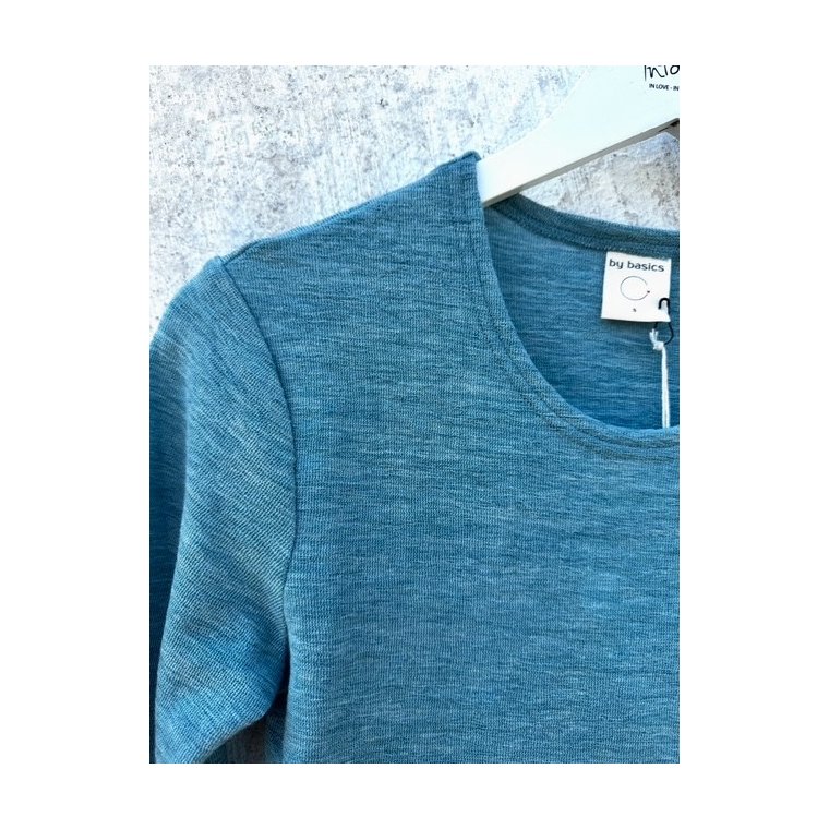 By Basics - 4002 Shirt R-Neck L/S - artic melange