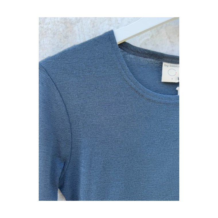 By Basics - 4002 Shirt R-Neck L/S - asphalt