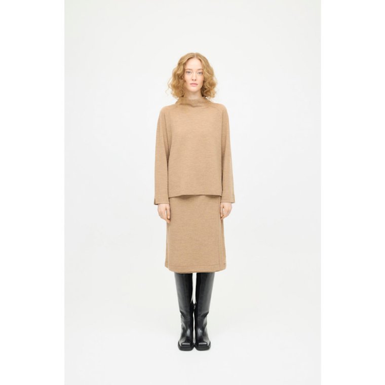 By Basics - 4073 blouse w saddleback - sand melange