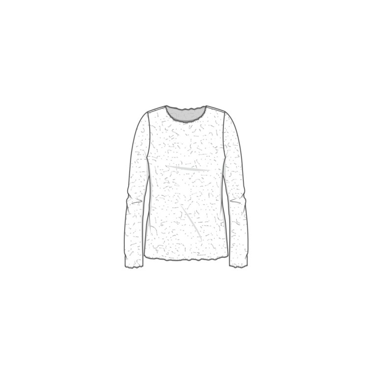 By Basics - 4502 shirt w/round neck l/s - black