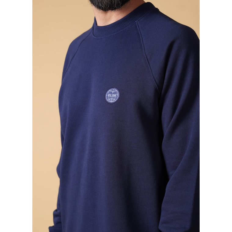 ELSK - GLOBE MEN'S RAGLAN CREWNECK - DARK NAVY