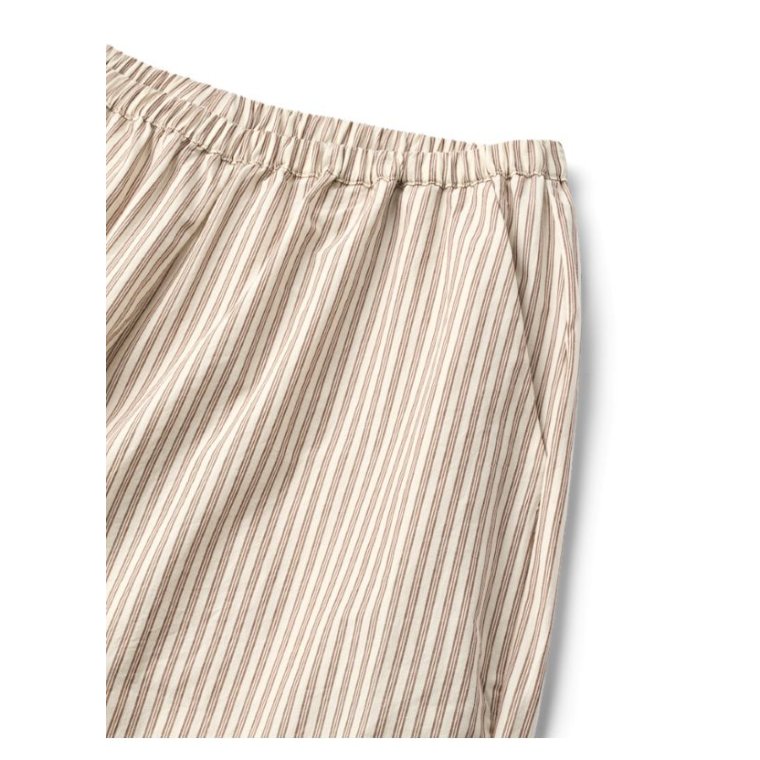 Studio Feder - BELLA PANTS - POPLIN - BROWN BEACH STRIPE