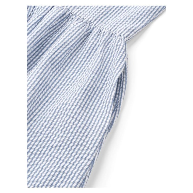 Studio Feder - NOELLE DRESS - SEERSUCKER - FJORD