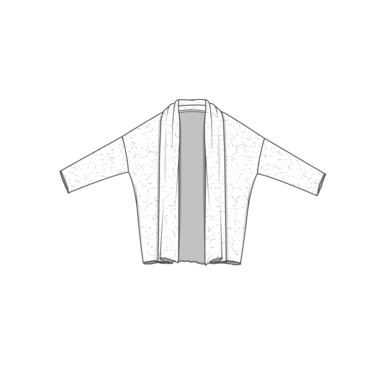 By Basics - 8503 Bubble Wool cardigan short - black