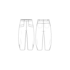 OWN By Basics - 11027 barrel pants - capers