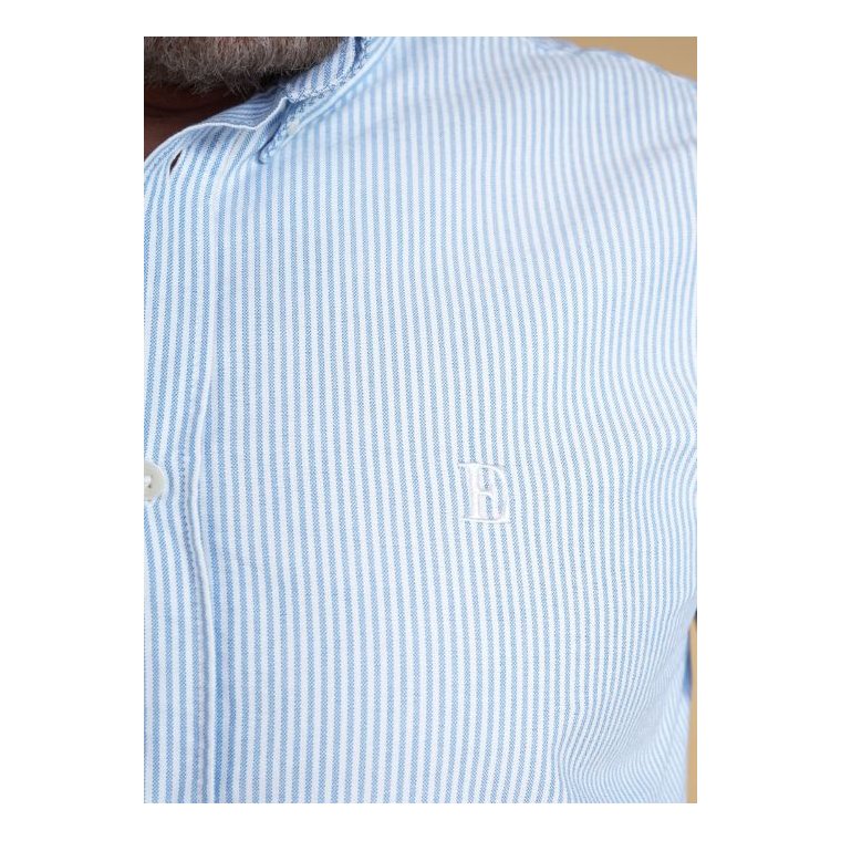 ELSK - OXFORD MEN'S BD SHIRT - LIGHT BLUE / WHITE