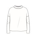 By Basics - 4025 wide shirt w/turtleneck - s/61/62 dawn grey/caviar