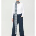 By Basics - 1049 bow scarf raw edged - steel grey mel/asphalt
