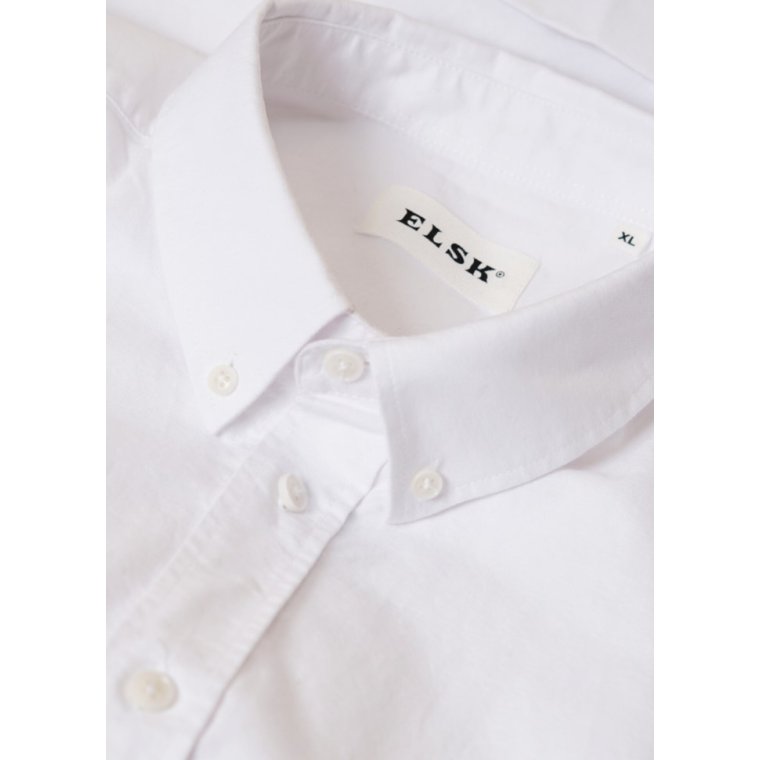 ELSK - OXFORD MEN'S BD SHIRT - WHITE
